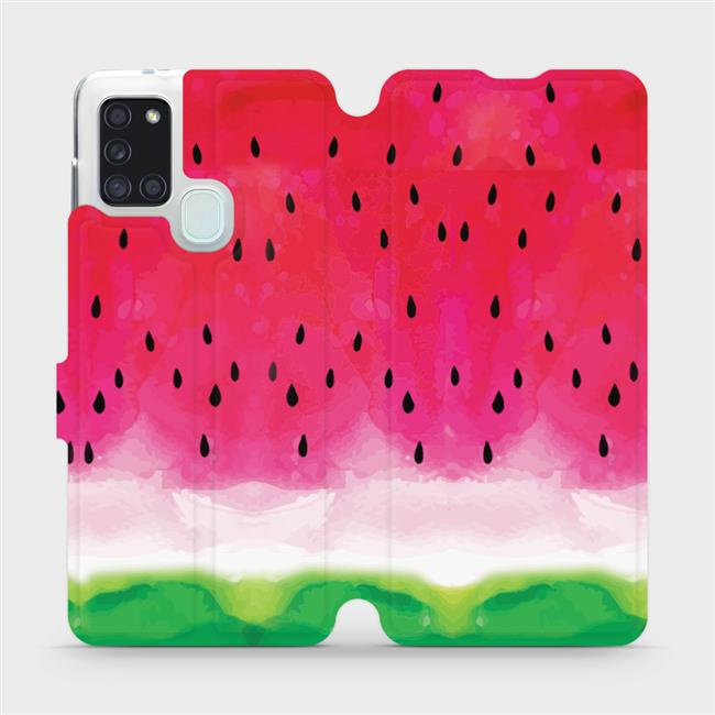 Flipové pouzdro Mobiwear - Samsung Galaxy A21S - V086S Melounek