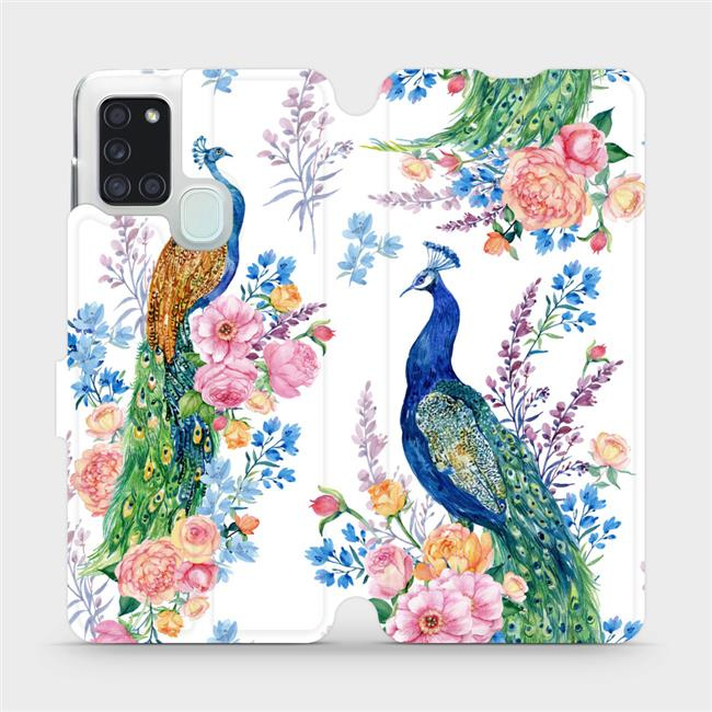 Flipové pouzdro Mobiwear - Samsung Galaxy A21S - MX08S Pávi