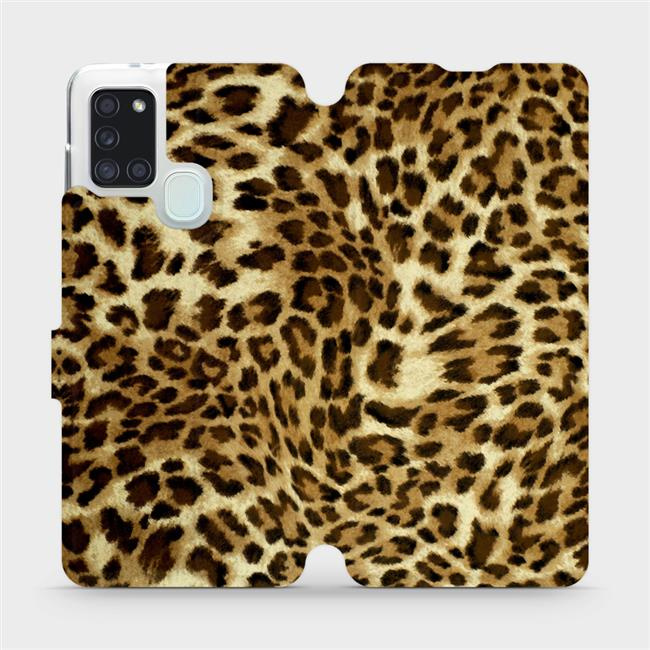 Flipové pouzdro Mobiwear - Samsung Galaxy A21S - VA33P Leopardí vzor