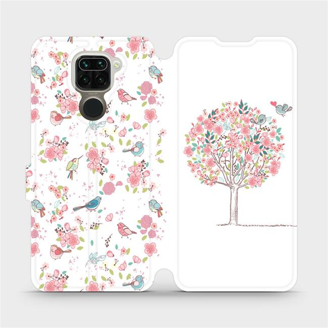 Flipové pouzdro Mobiwear - Xiaomi Redmi Note 9 - M120S Strom a ptáčci