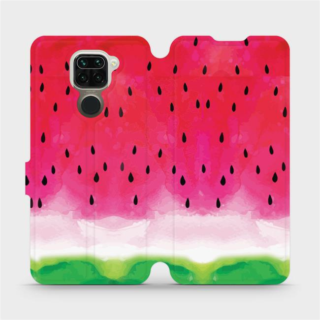 Flipové pouzdro Mobiwear - Xiaomi Redmi Note 9 - V086S Melounek