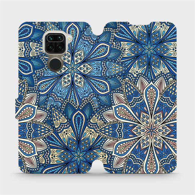 Flipové pouzdro Mobiwear - Xiaomi Redmi Note 9 - V108P Modré mandala květy