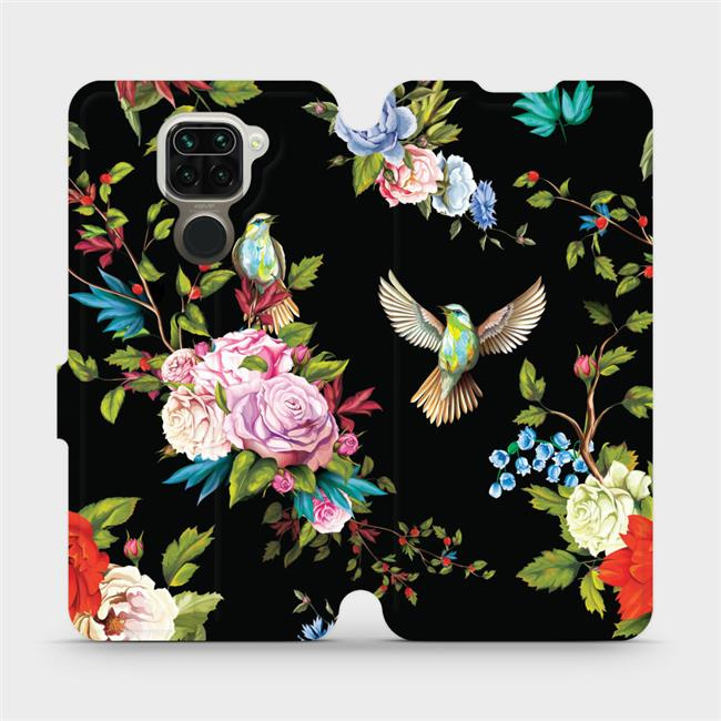 Flipové pouzdro Mobiwear - Xiaomi Redmi Note 9 - VD09S Ptáčci a květy
