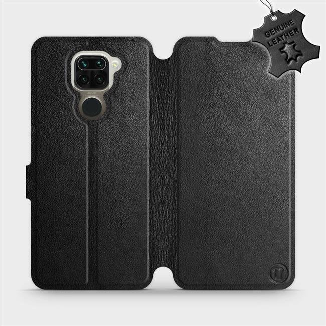 Kožené flip pouzdro Mobiwear - Xiaomi Redmi Note 9 - Černé