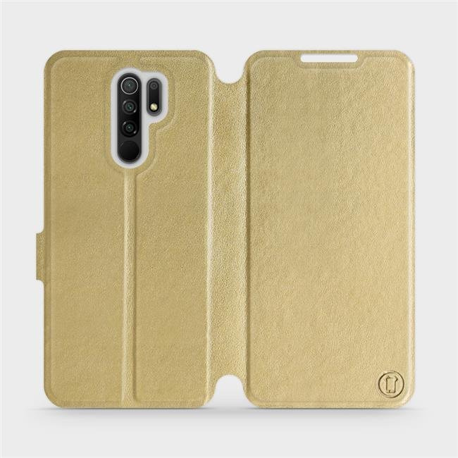Flipové pouzdro Mobiwear - Xiaomi Redmi 9 - Zlatavé a šedé