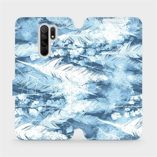 Flipové pouzdro Mobiwear - Xiaomi Redmi 9 - M058S Světle modrá horizontální pírka