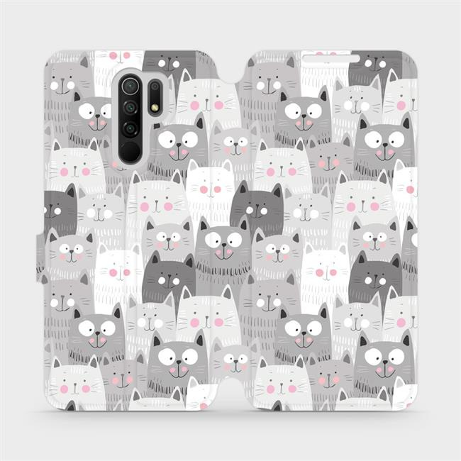 Flipové pouzdro Mobiwear - Xiaomi Redmi 9 - M099P Kočičky