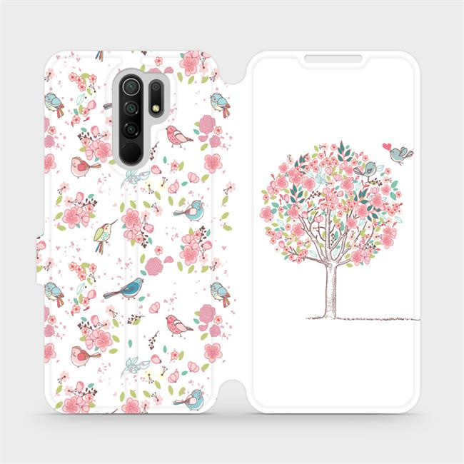 Flipové pouzdro Mobiwear - Xiaomi Redmi 9 - M120S Strom a ptáčci
