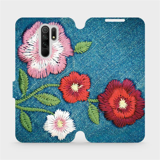 Flipové pouzdro Mobiwear - Xiaomi Redmi 9 - MD05P Džínové květy