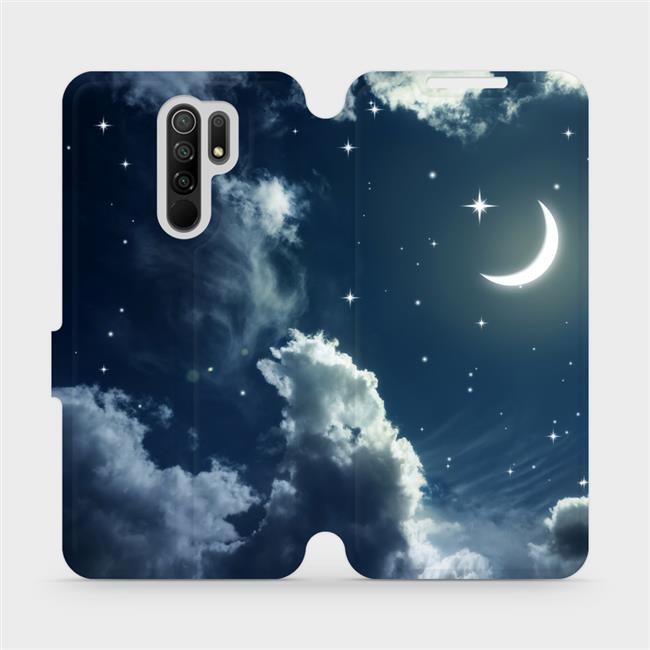 Flipové pouzdro Mobiwear - Xiaomi Redmi 9 - V145P Noční obloha s měsícem