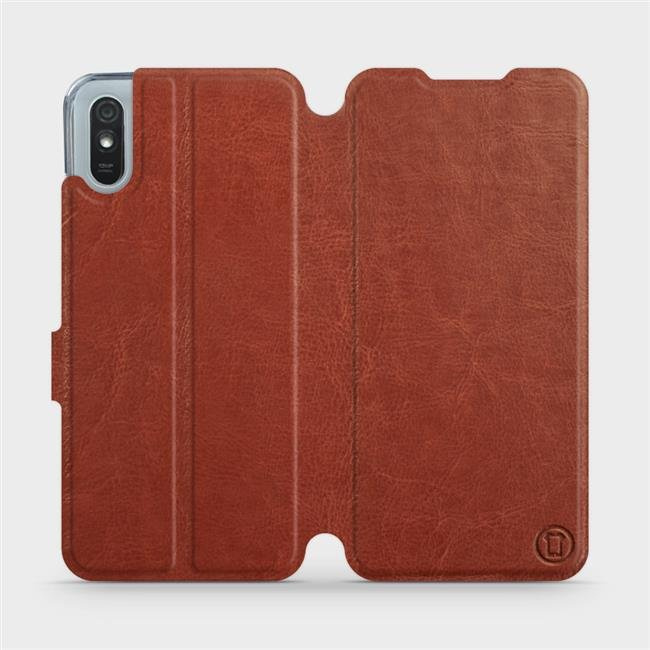 Flipové pouzdro Mobiwear - Xiaomi Redmi 9A / 9AT - Hnědé a šedé