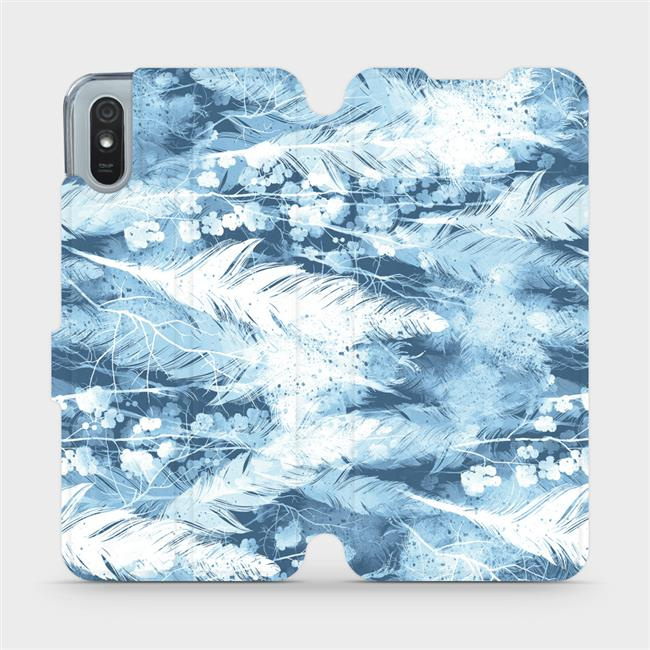Flipové pouzdro Mobiwear - Xiaomi Redmi 9A / 9AT - M058S Světle modrá horizontální pírka