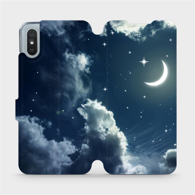 Flipové pouzdro Mobiwear - Xiaomi Redmi 9A / 9AT - V145P Noční obloha s měsícem