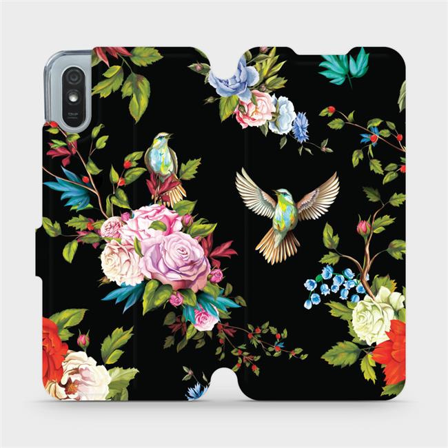 Flipové pouzdro Mobiwear - Xiaomi Redmi 9A / 9AT - VD09S Ptáčci a květy