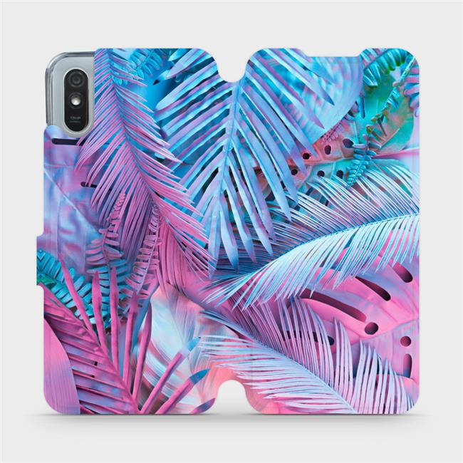 Flipové pouzdro Mobiwear - Xiaomi Redmi 9A / 9AT - MG10S Fialové a modré listy