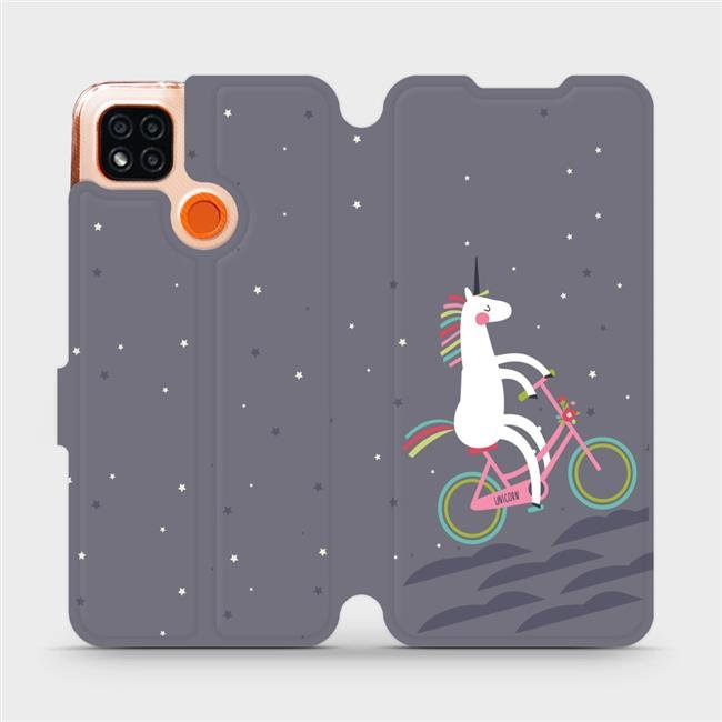 Flipové pouzdro Mobiwear - Xiaomi Redmi 9C - V024P Jednorožec na kole