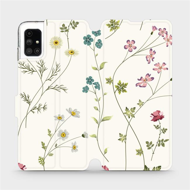 Flipové pouzdro Mobiwear - Samsung Galaxy M51 - MD03S Tenké rostlinky s květy