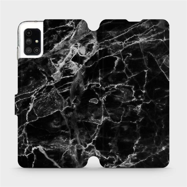 Flipové pouzdro Mobiwear - Samsung Galaxy M51 - V056P Černý mramor