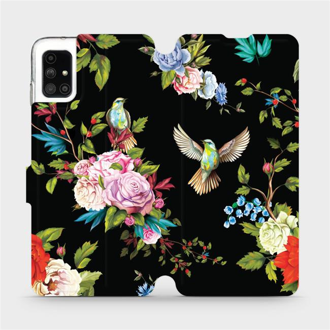 Flipové pouzdro Mobiwear - Samsung Galaxy M51 - VD09S Ptáčci a květy