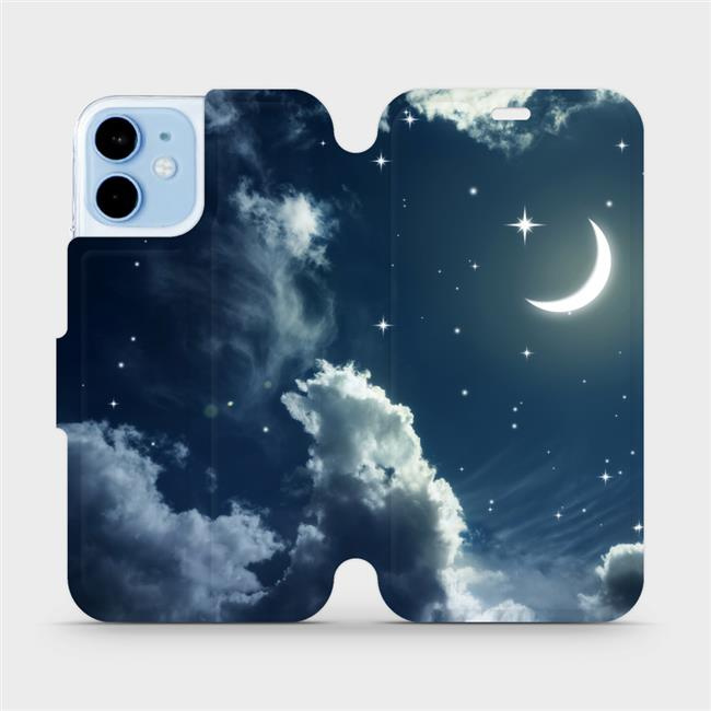 Flipové pouzdro Mobiwear - Apple iPhone 12 mini - V145P Noční obloha s měsícem