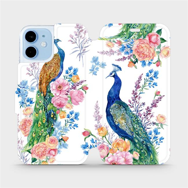 Flipové pouzdro Mobiwear - Apple iPhone 12 mini - MX08S Pávi