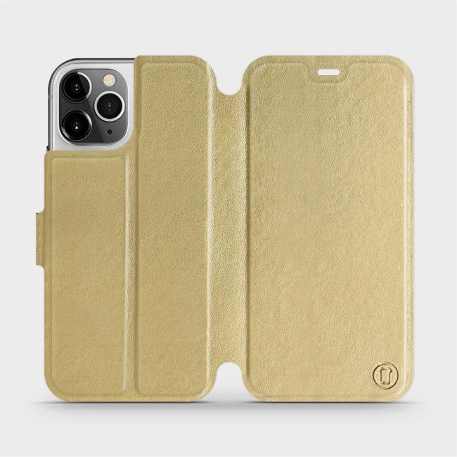 Flipové pouzdro Mobiwear - Apple iPhone 12 Pro - Zlatavé a šedé