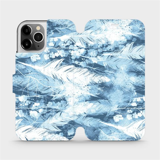 Flipové pouzdro Mobiwear - Apple iPhone 12 Pro - M058S Světle modrá horizontální pírka