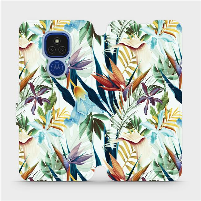 Flipové pouzdro Mobiwear - Motorola Moto E7 Plus - M071P Flóra
