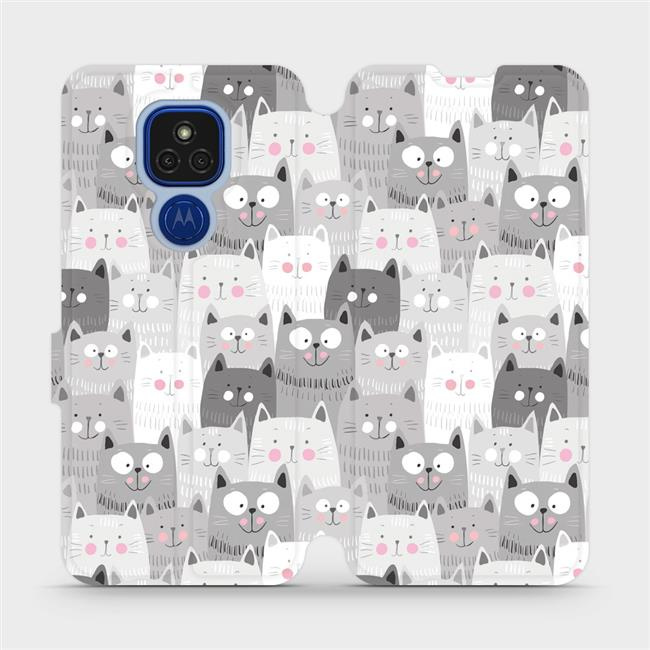 Flipové pouzdro Mobiwear - Motorola Moto E7 Plus - M099P Kočičky