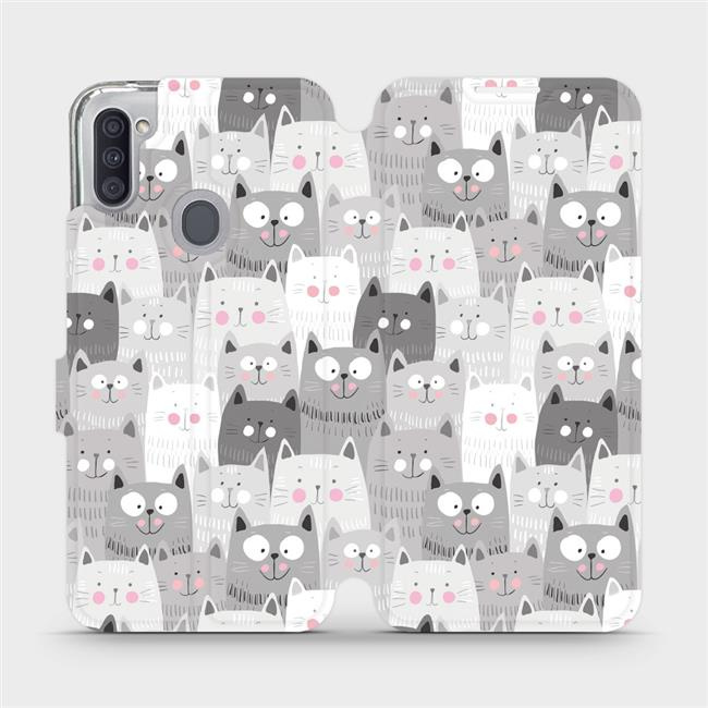 Flipové pouzdro Mobiwear - Samsung Galaxy M11 - M099P Kočičky