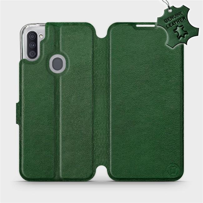 Kožené flip pouzdro Mobiwear - Samsung Galaxy M11 - Zelené
