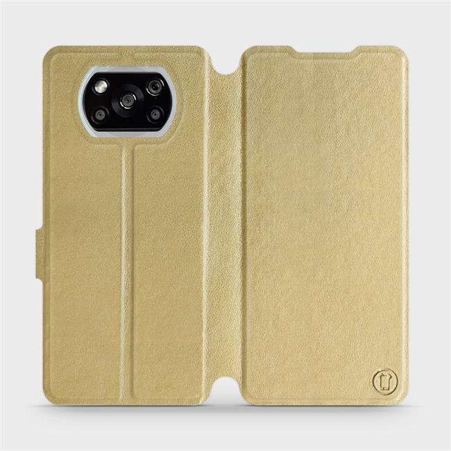 Flipové pouzdro Mobiwear - Xiaomi POCO X3 NFC - Zlatavé a šedé