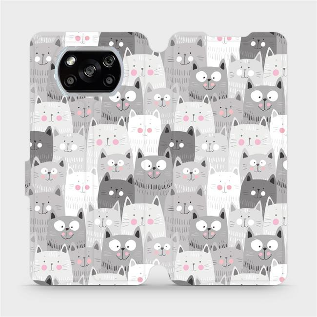 Flipové pouzdro Mobiwear - Xiaomi POCO X3 NFC - M099P Kočičky