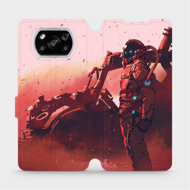 Flipové pouzdro Mobiwear - Xiaomi POCO X3 NFC - MA09S Průzkumník s červeným vozítkem