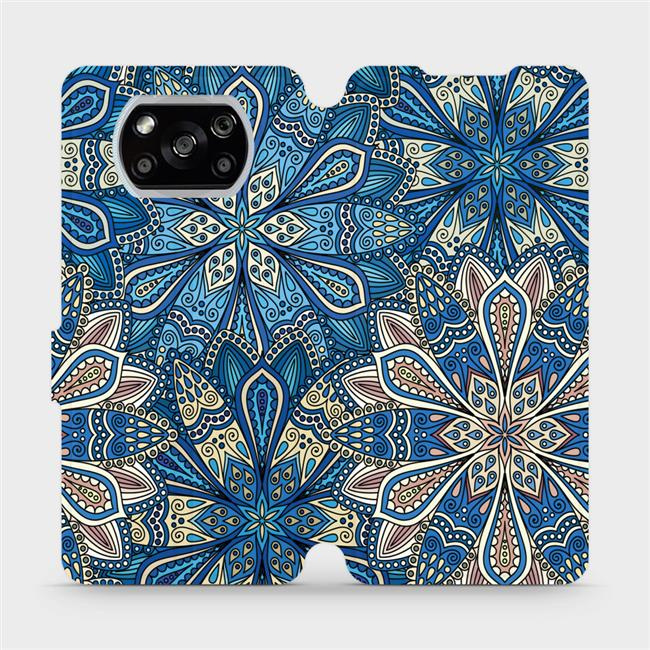 Flipové pouzdro Mobiwear - Xiaomi POCO X3 NFC - V108P Modré mandala květy
