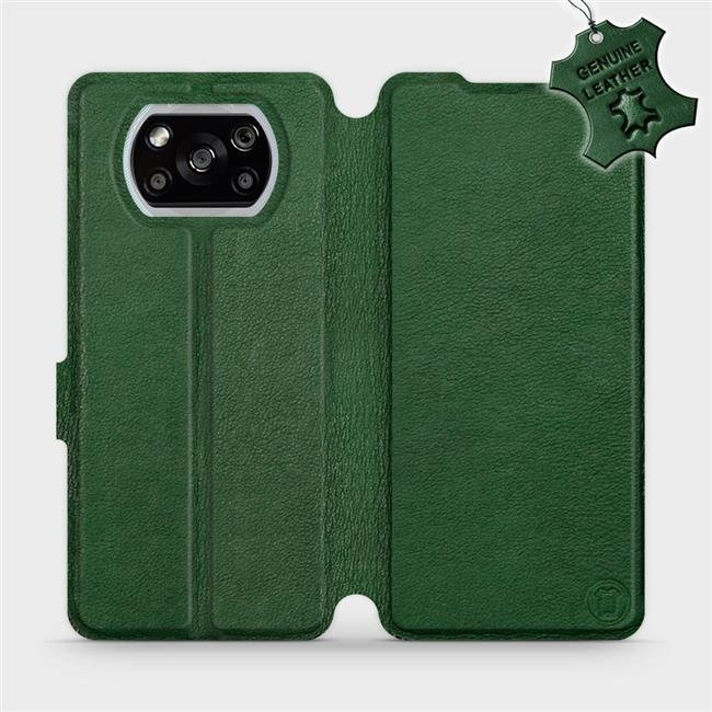 Kožené flip pouzdro Mobiwear - Xiaomi POCO X3 NFC - Zelené