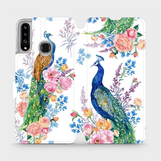 Flipové pouzdro Mobiwear - Samsung Galaxy A20S - MX08S Pávi