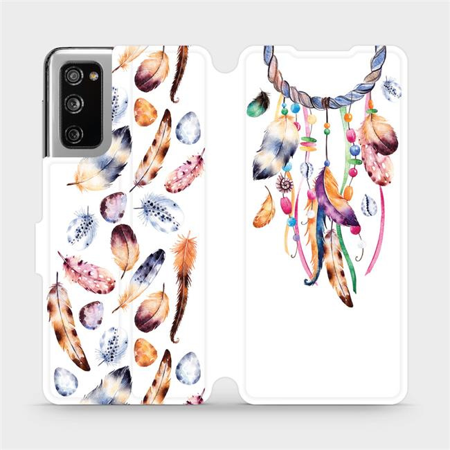 Flipové pouzdro Mobiwear - Samsung Galaxy S20 FE - M003S Lapač a barevná pírka
