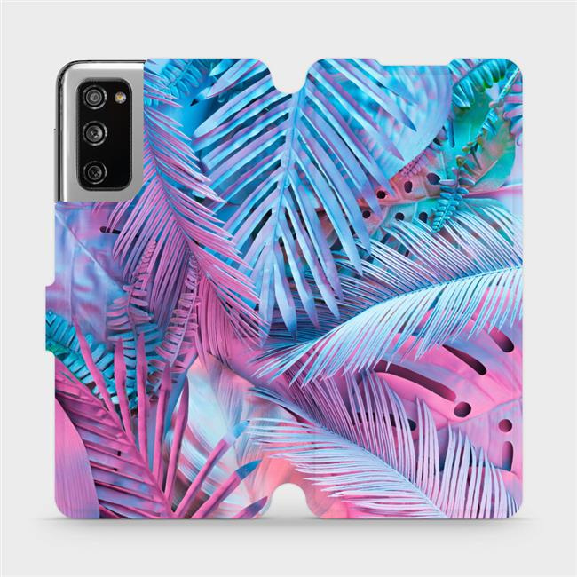 Flipové pouzdro Mobiwear - Samsung Galaxy S20 FE - MG10S Fialové a modré listy