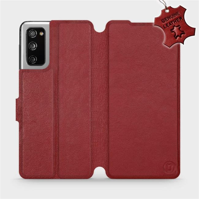 Kožené flip pouzdro Mobiwear - Samsung Galaxy S20 FE - Tmavě červené