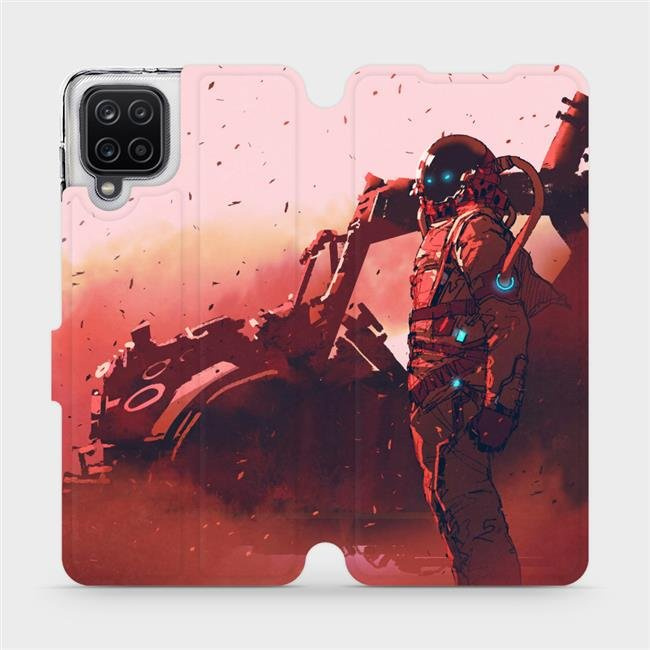 Flipové pouzdro Mobiwear - Samsung Galaxy A12 - MA09S Průzkumník s červeným vozítkem