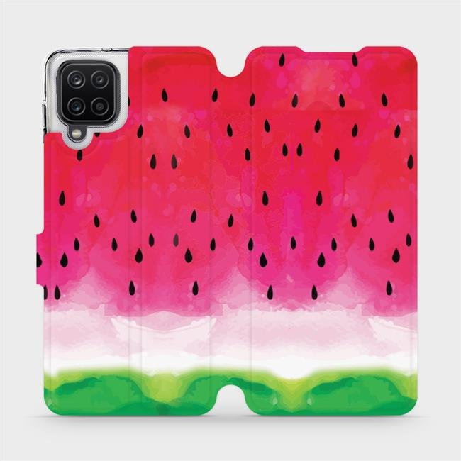 Flipové pouzdro Mobiwear - Samsung Galaxy A12 - V086S Melounek