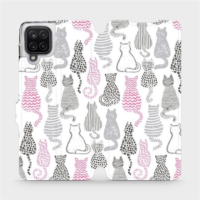 Flipové pouzdro Mobiwear - Samsung Galaxy A12 - MX01S Kočičí zádíčka