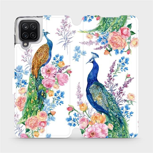 Flipové pouzdro Mobiwear - Samsung Galaxy A12 - MX08S Pávi