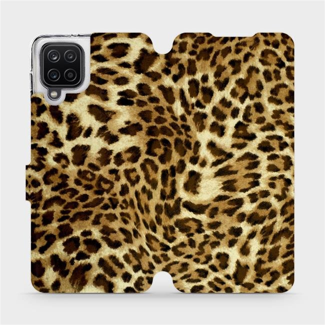 Flipové pouzdro Mobiwear - Samsung Galaxy A12 - VA33P Leopardí vzor