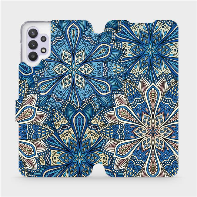 Flipové pouzdro Mobiwear - Samsung Galaxy A32 5G - V108P Modré mandala květy