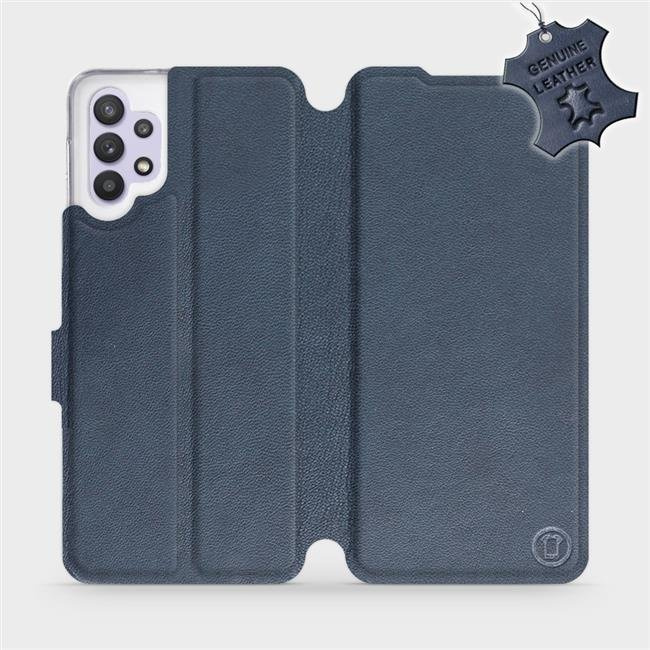 Kožené flip pouzdro Mobiwear - Samsung Galaxy A32 5G - Modré