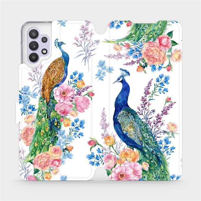 Flipové pouzdro Mobiwear - Samsung Galaxy A32 5G - MX08S Pávi