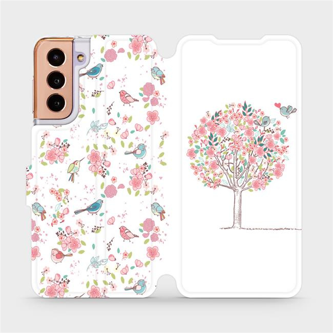Flipové pouzdro Mobiwear - Samsung Galaxy S21 5G - M120S Strom a ptáčci
