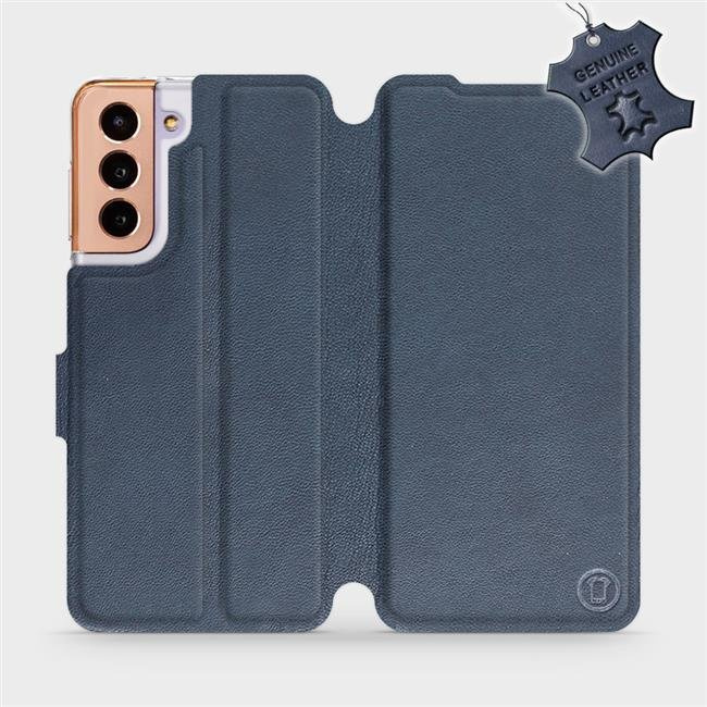 Kožené flip pouzdro Mobiwear - Samsung Galaxy S21 5G - Modré